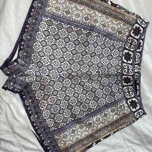 Two piece set: shorts and scarf tie up top